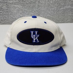 Vtg 1984 University of Kentucky Wildcats Hat Signatures Snapback Blue White Cap